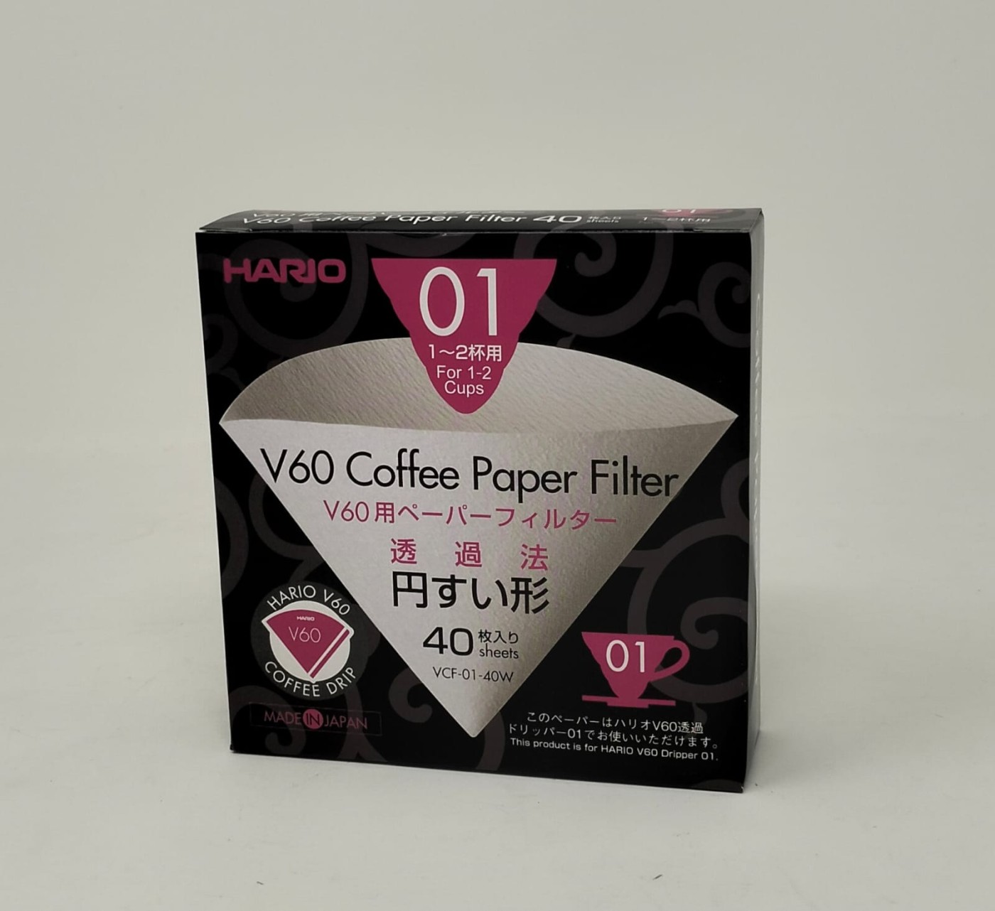 Hario V60-01 paper filters VCF-01-40W Caffè Fusari