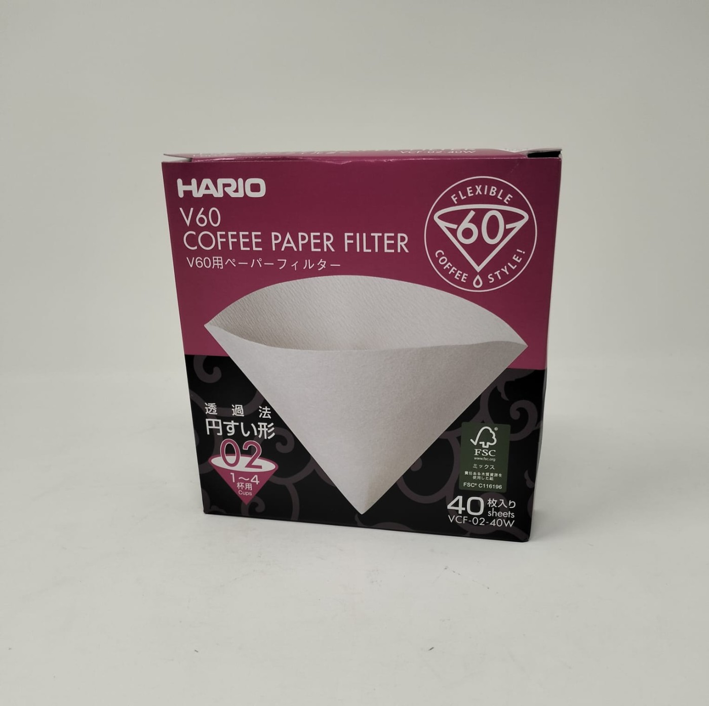 Hario V60-02 filtri di carta VCF-02-40W Caffè Fusari
