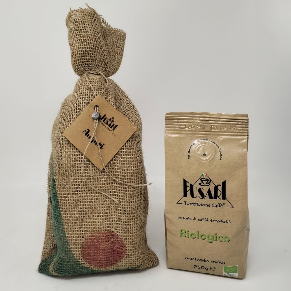 ORGANIC COFFEE JUTE GIFT BOX Caffè Fusari